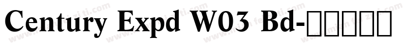 Century Expd W03 Bd字体转换